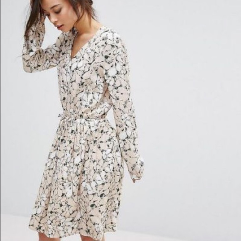 Y.A.S Tall Blossom Printed Waisted Dress